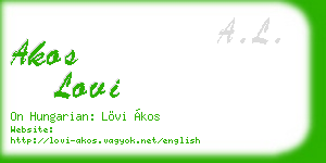 akos lovi business card